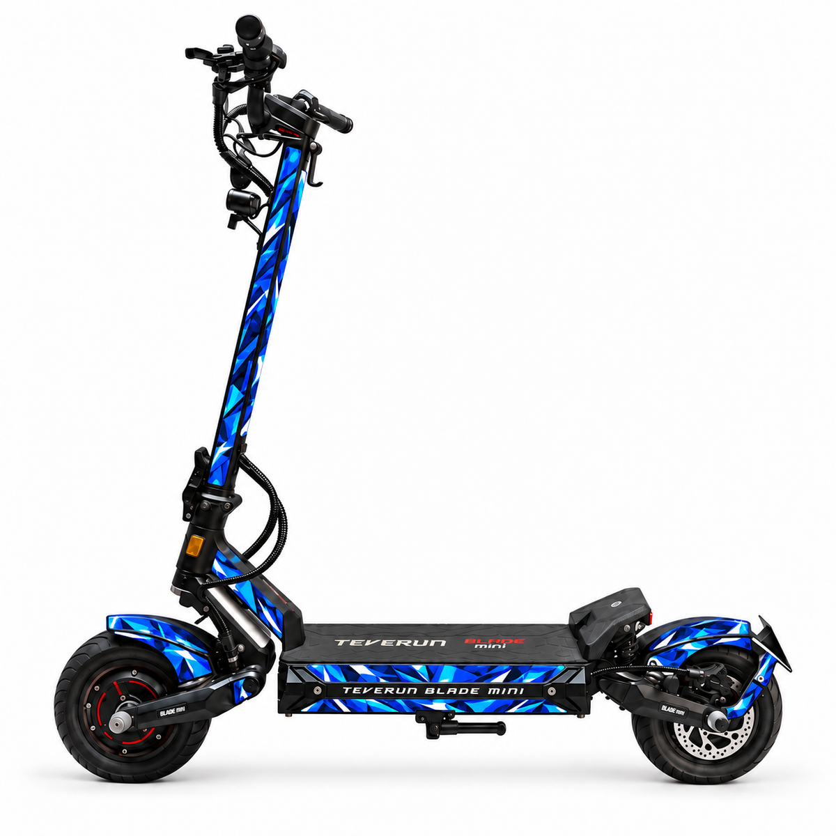 Teverun Blade Mini Skin BLUE SHARDS – digitale Designvorschau