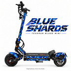 Teverun Blade Mini Skin BLUE SHARDS – Designvorschau mit Designname