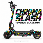 Teverun Blade Mini Skin CHROMA SLASH – Designvorschau mit Designname