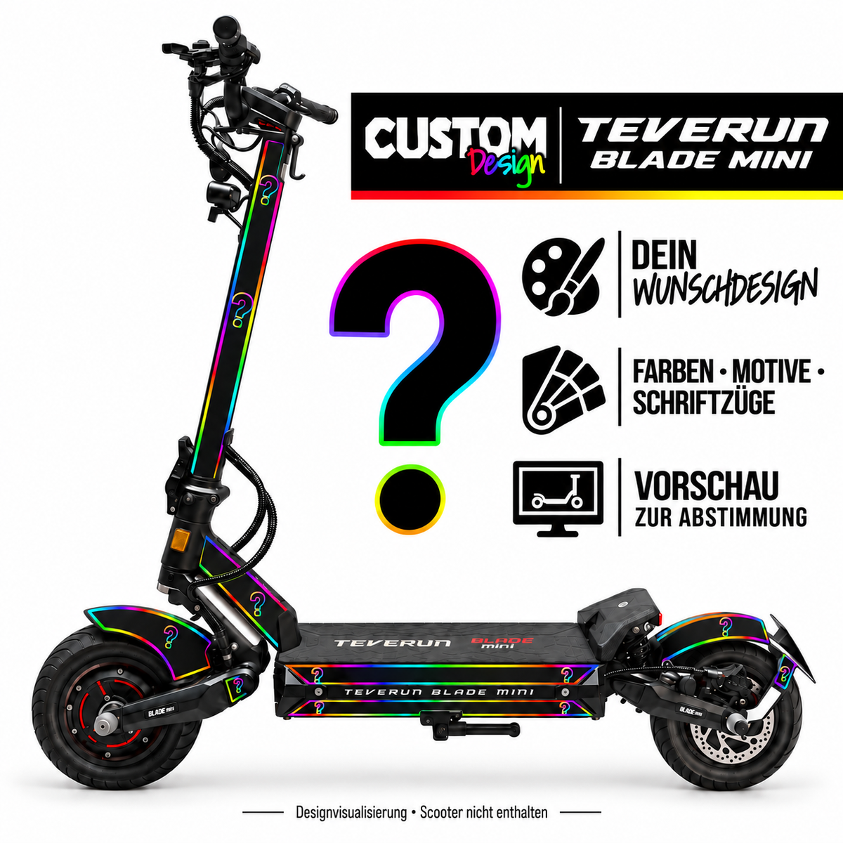 Teverun Blade Mini Skin CUSTOM – Designvorschau mit Designname