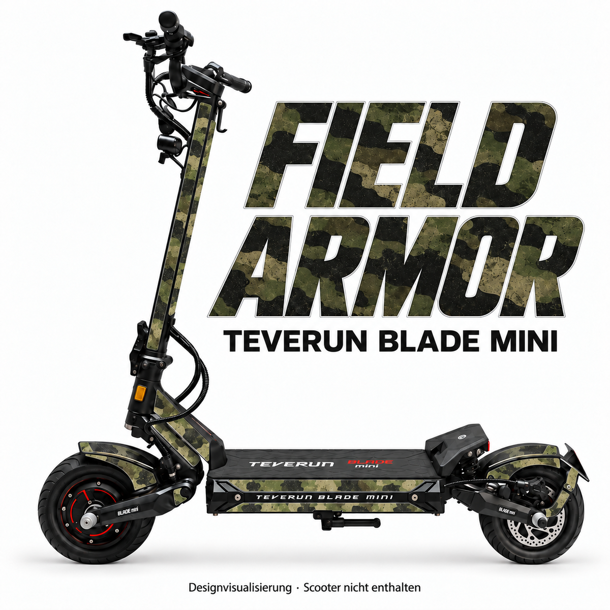 Teverun Blade Mini Skin FIELD ARMOR – Designvorschau mit Designname