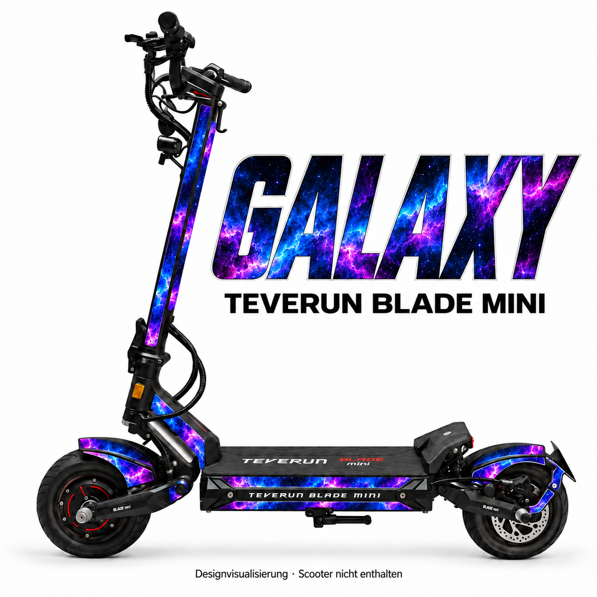 Teverun Blade Mini Skin GALAXY – Designvorschau mit Designname