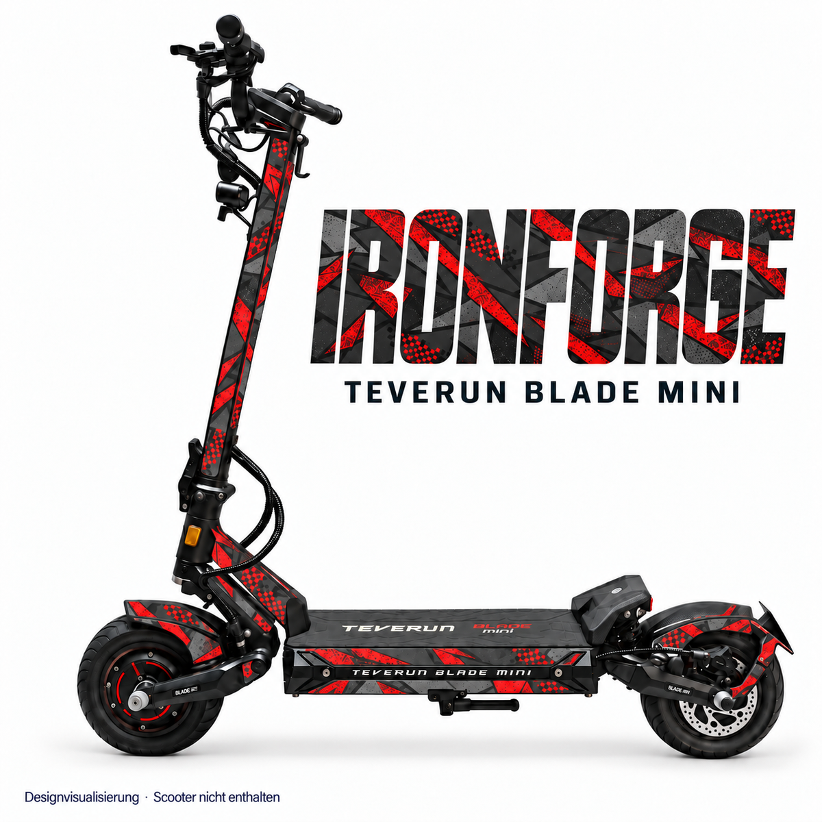Teverun Blade Mini Skin IRONFORGE – Designvorschau mit Designname