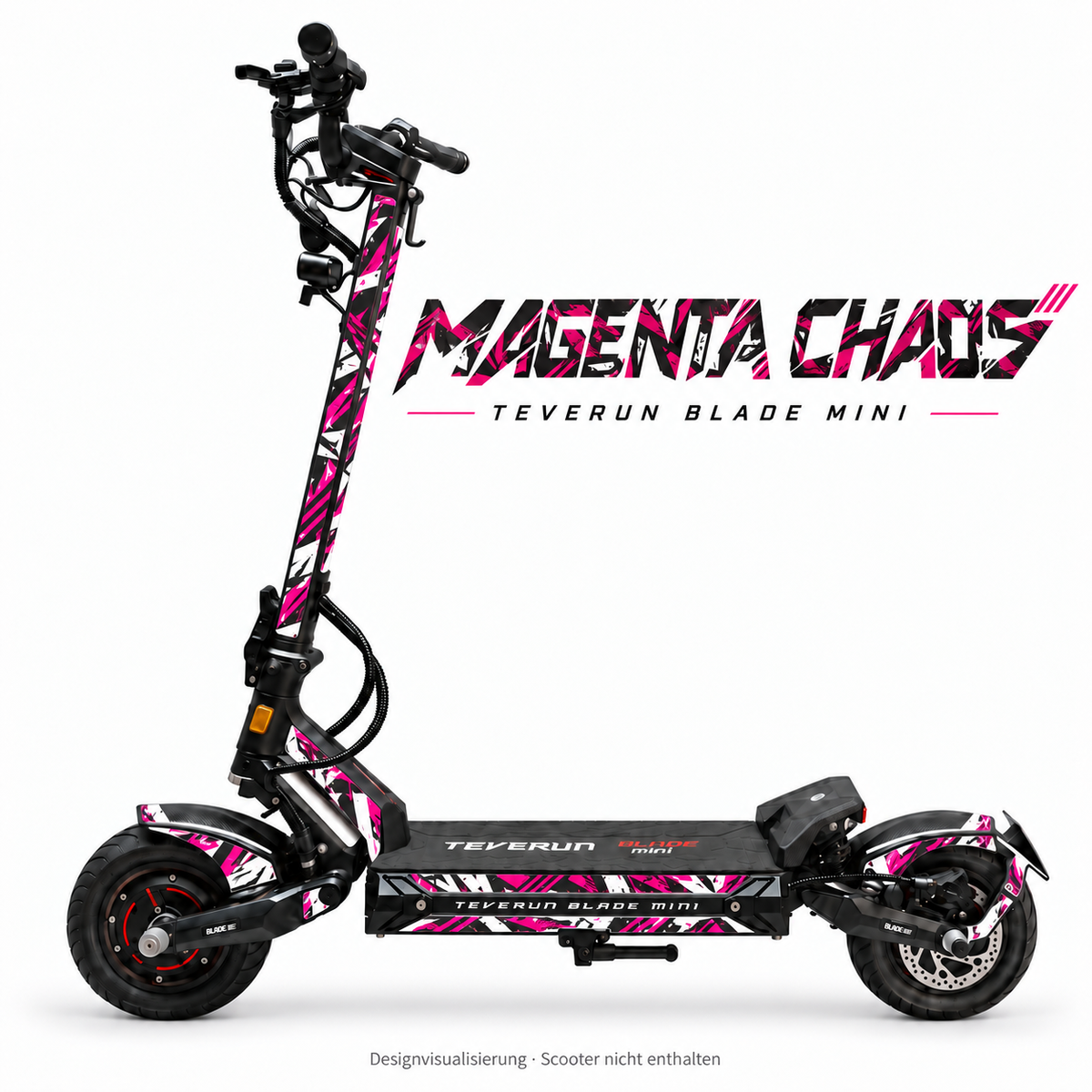 Teverun Blade Mini Skin MAGENTA CHAOS – Designvorschau mit Designname