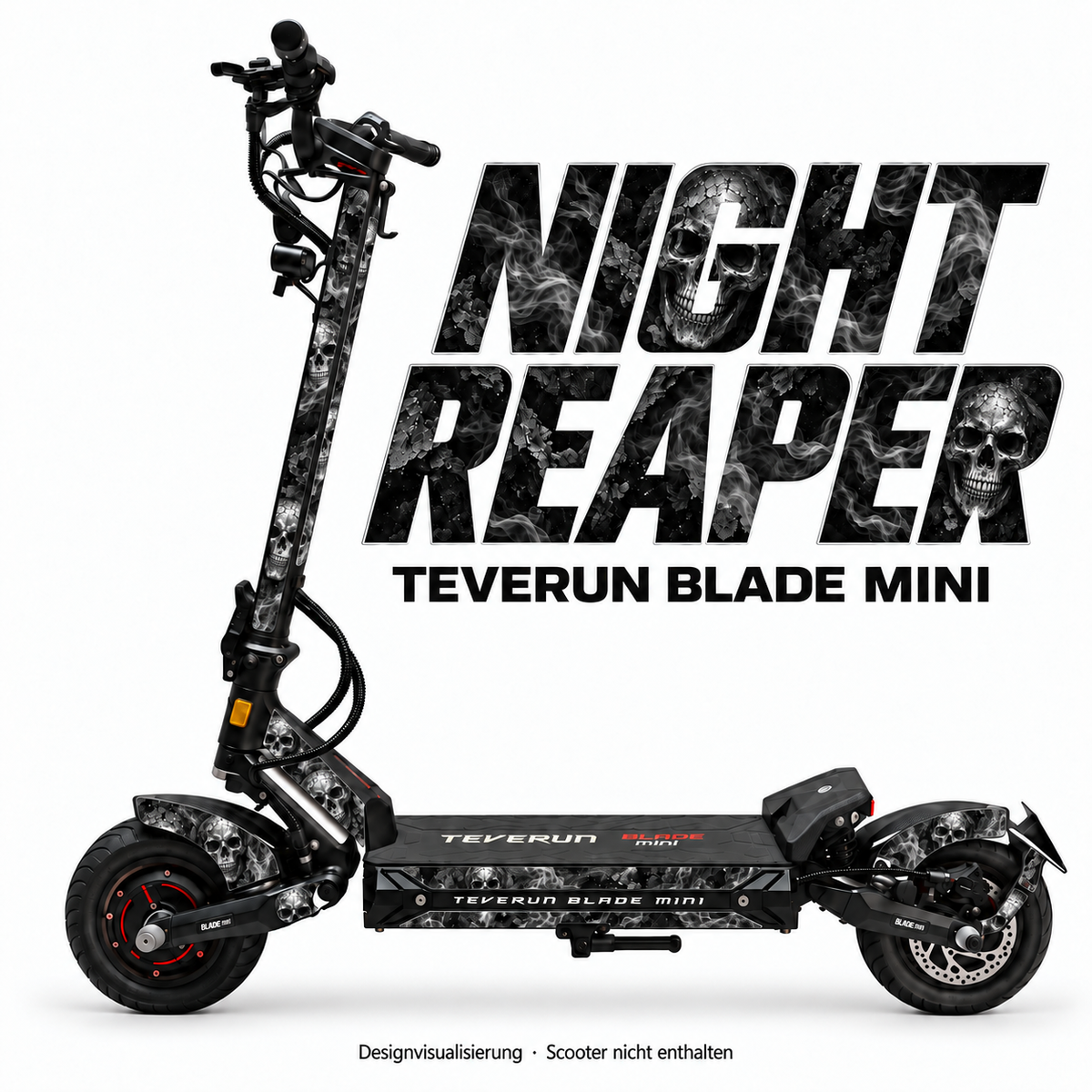 Teverun Blade Mini Skin NIGHT REAPER – Designvorschau mit Designname