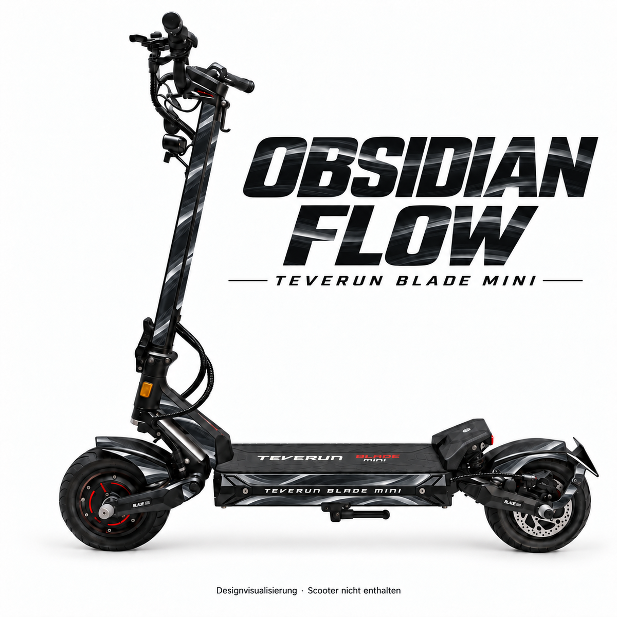 Teverun Blade Mini Skin OBSIDIAN FLOW – Designvorschau mit Designname
