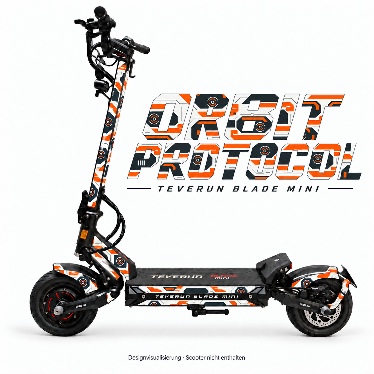 Teverun Blade Mini Skin ORBIT PROTOCOL – Designvorschau mit Designname