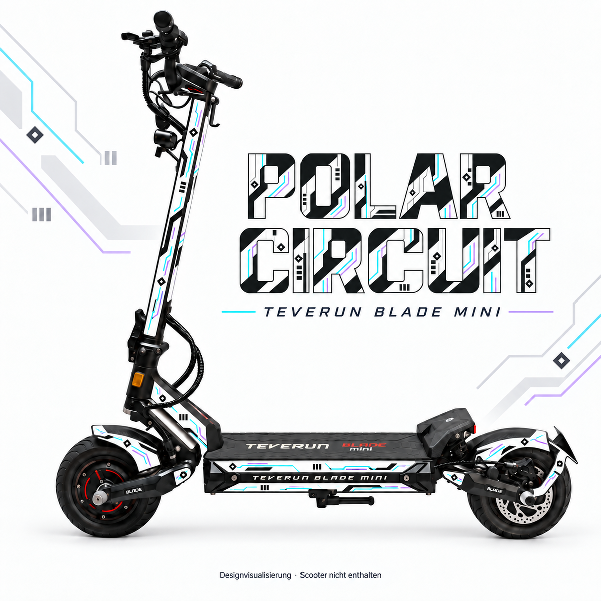 Teverun Blade Mini Skin POLAR CIRCUIT – Designvorschau mit Designname