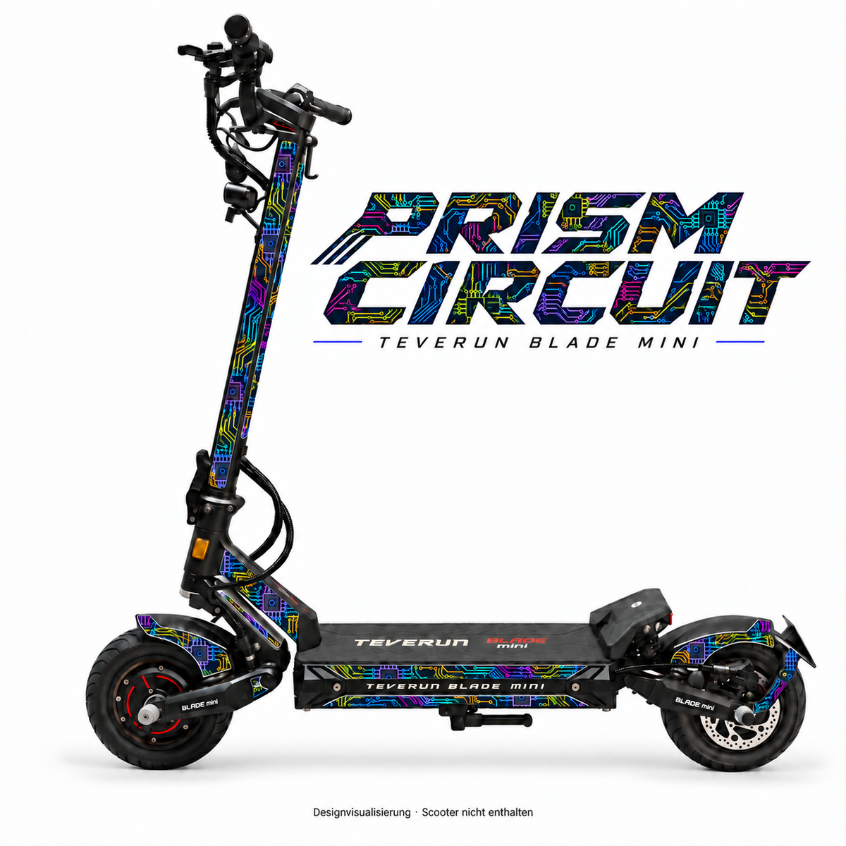 Teverun Blade Mini Skin PRISM CIRCUIT – Designvorschau mit Designname