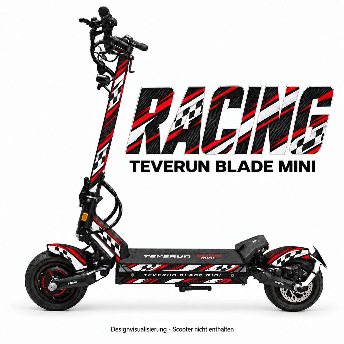 Teverun Blade Mini Skin RACING – Designvorschau mit Designname