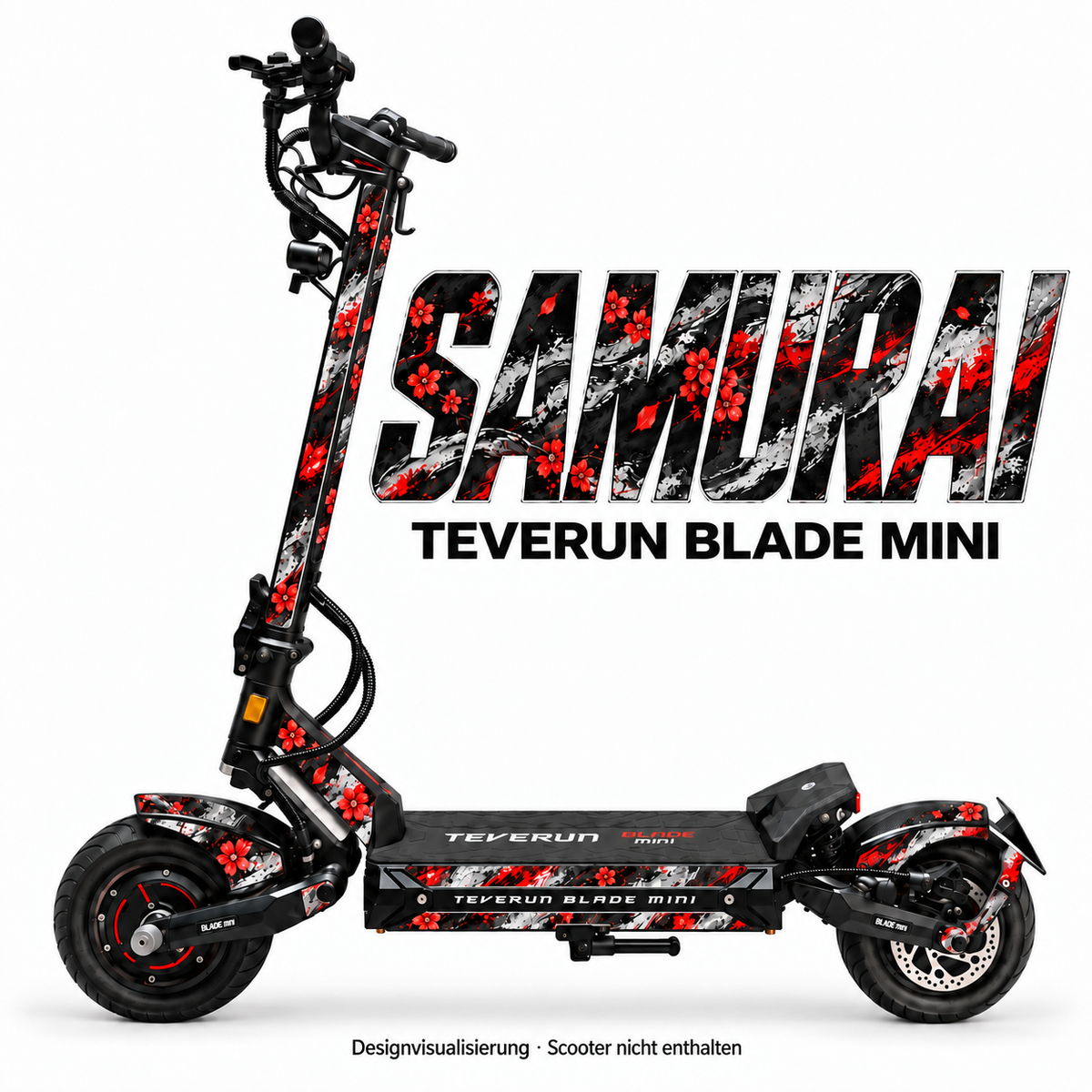 Teverun Blade Mini Skin SAMURAI – Designvorschau mit Designname