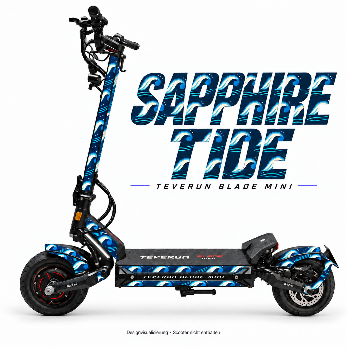 Teverun Blade Mini Skin SAPPHIRE TIDE – Designvorschau mit Designname