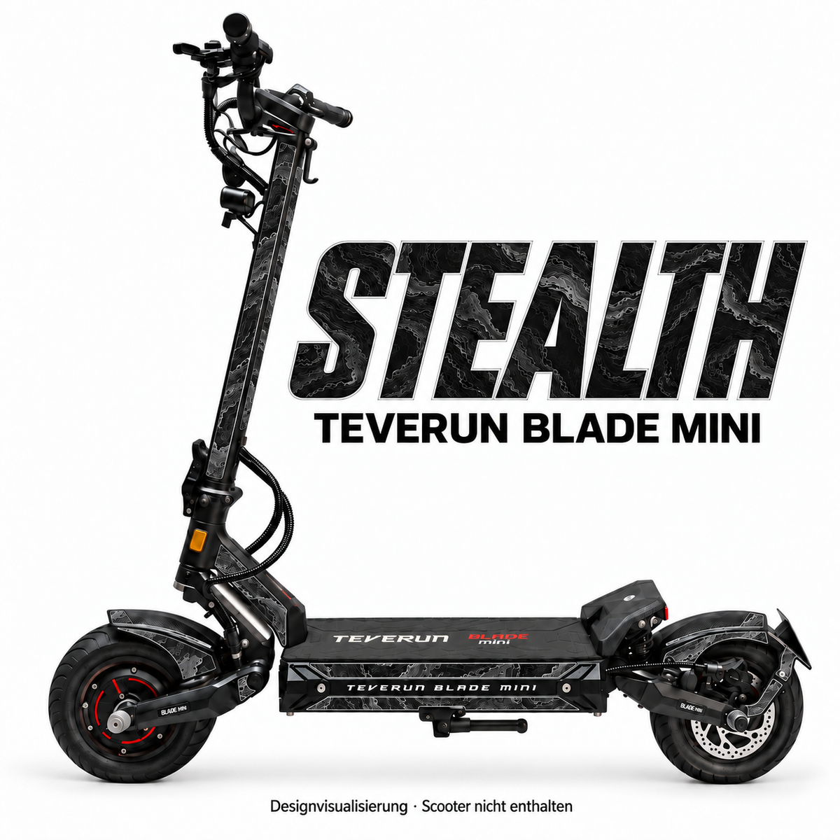 Teverun Blade Mini Skin STEALTH – Designvorschau mit Designname