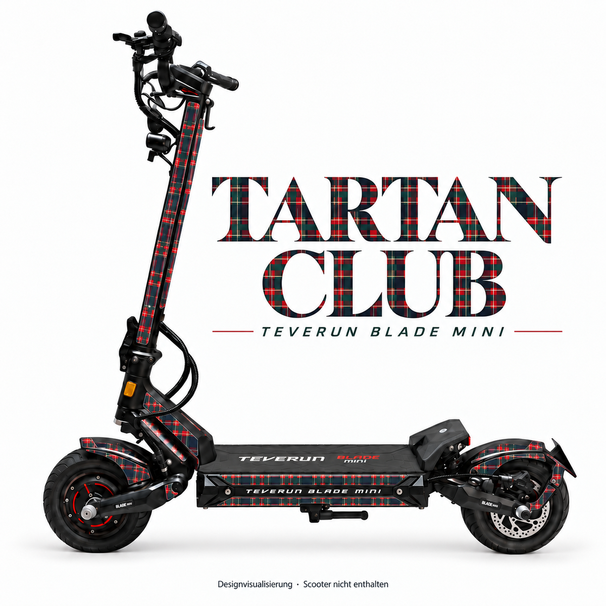 Teverun Blade Mini Skin TARTAN CLUB – Designvorschau mit Designname