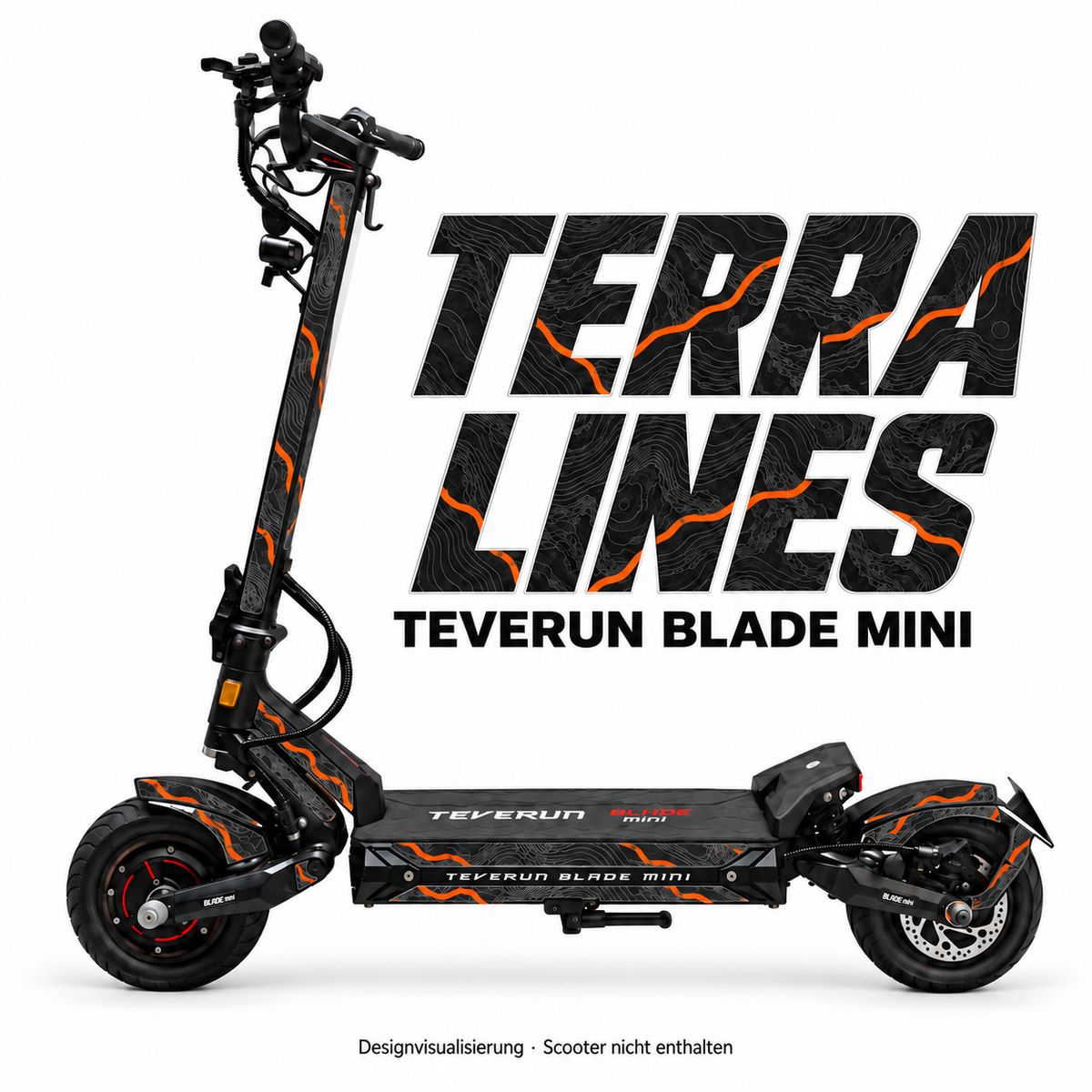 Teverun Blade Mini Skin TERRA LINES – Designvorschau mit Designname