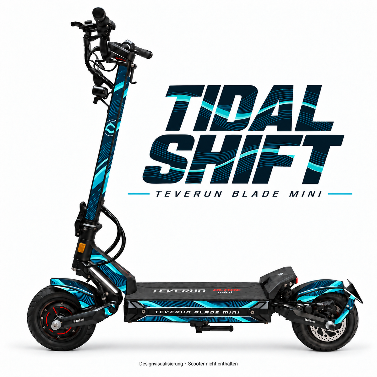 Teverun Blade Mini Skin TIDAL SHIFT – Designvorschau mit Designname