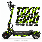 Teverun Blade Mini Skin TOXIC GRID – Designvorschau mit Designname