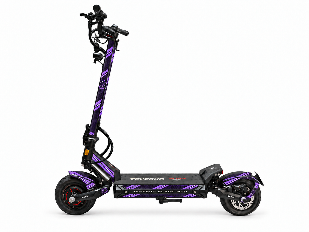 Teverun Blade Mini Skin VIOLET GRID – digitale Designvorschau