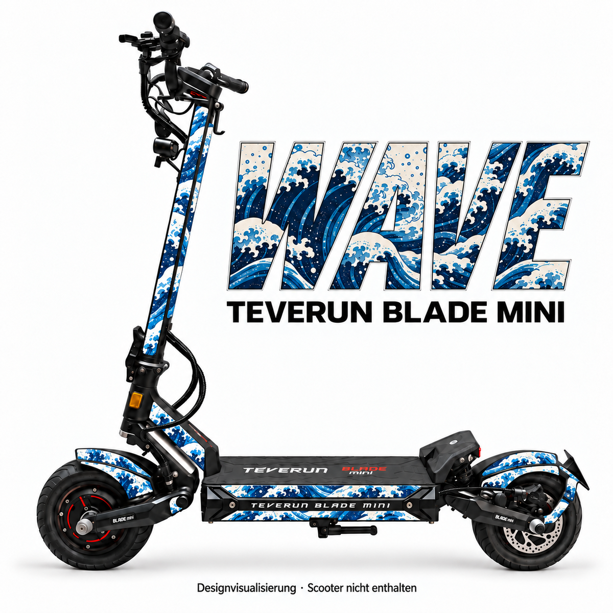 Teverun Blade Mini Skin WAVE – Designvorschau mit Designname