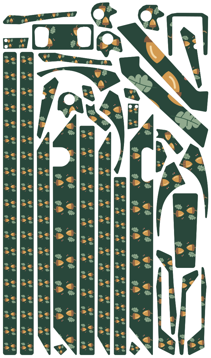 ACORN TRAIL für Teverun Fighter Mini: 38 Originalteile des Skin-Sets.