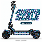 AURORA SCALE Skin für Teverun Fighter Mini. Felgenaufkleber separat erhältlich.