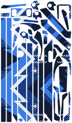 COBALT RIFT für Teverun Fighter Mini: 38 Originalteile des Skin-Sets.