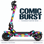 COMIC BURST Skin für Teverun Fighter Mini. Felgenaufkleber separat erhältlich.