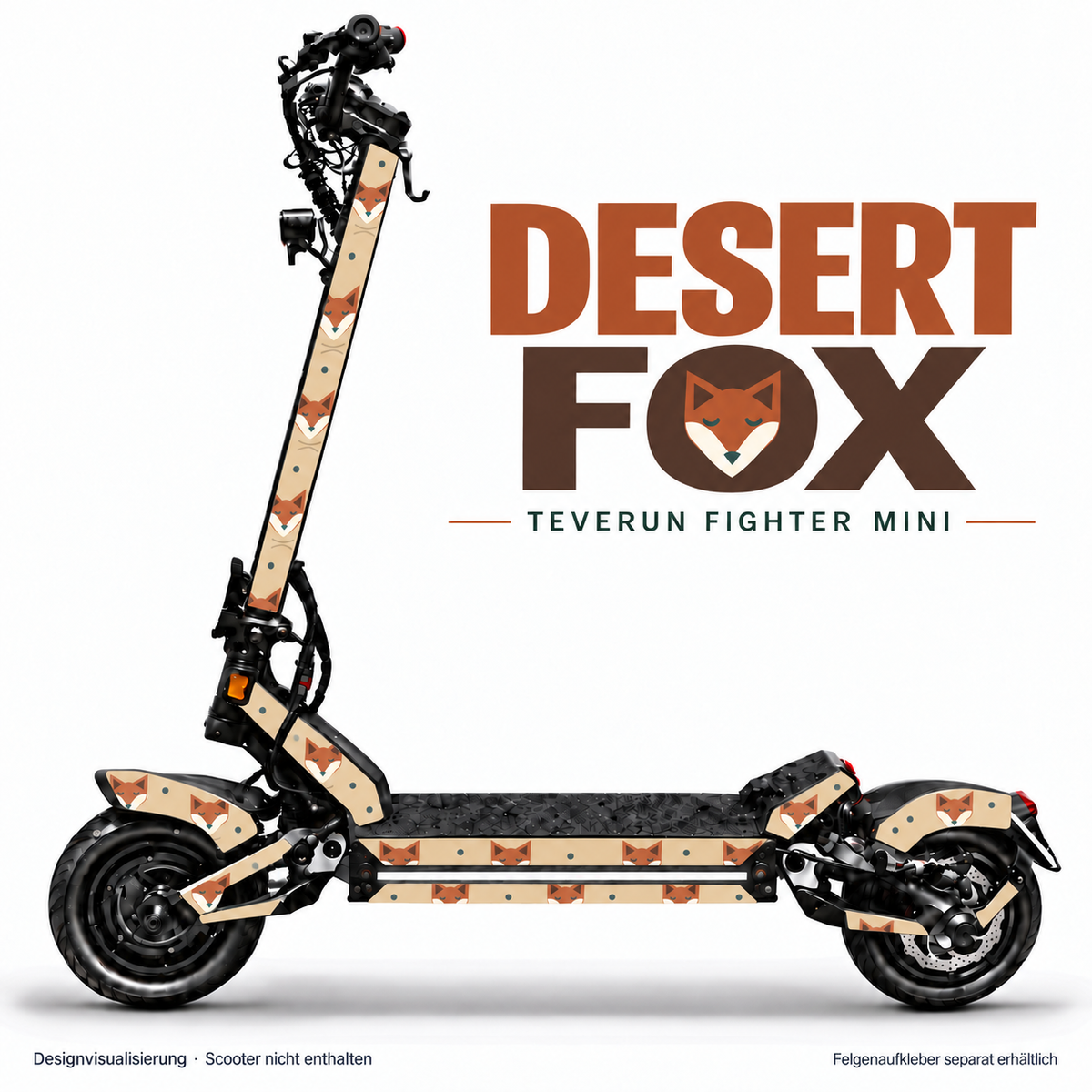 DESERT FOX Skin für Teverun Fighter Mini. Felgenaufkleber separat erhältlich.