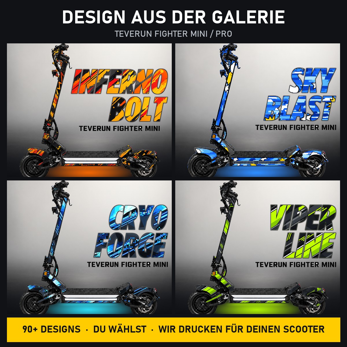 Teverun Fighter Mini Skin – Design aus der Galerie, Beispiel-Designs