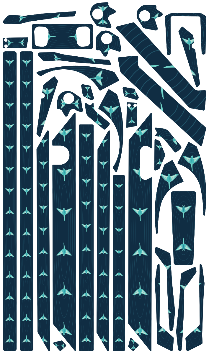MANTA für Teverun Fighter Mini: 38 Originalteile des Skin-Sets.