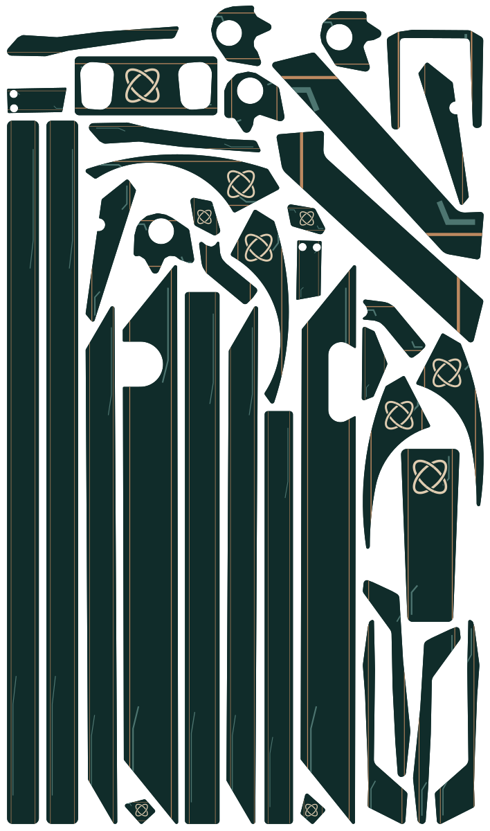 NORDIC KNOT für Teverun Fighter Mini: 38 Originalteile des Skin-Sets.