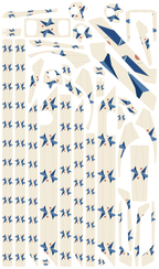 ORIGAMI SKY für Teverun Fighter Mini: 38 Originalteile des Skin-Sets.