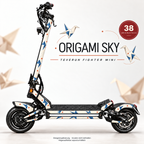 ORIGAMI SKY Skin für Teverun Fighter Mini. Felgenaufkleber separat erhältlich.
