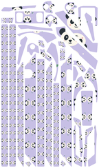 PANDA PLAY für Teverun Fighter Mini: 38 Originalteile des Skin-Sets.