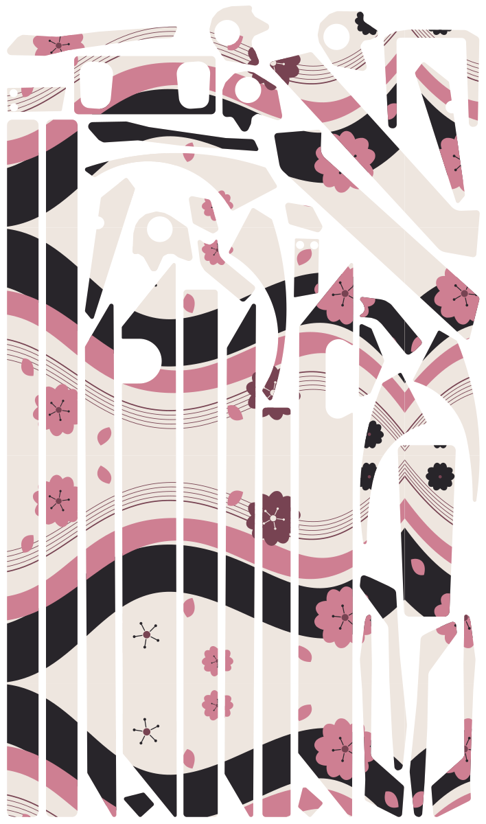 SAKURA INK für Teverun Fighter Mini: 38 Originalteile des Skin-Sets.