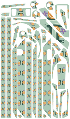 SNAIL PARADE für Teverun Fighter Mini: 38 Originalteile des Skin-Sets.