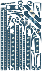 SUMMIT TRACE für Teverun Fighter Mini: 38 Originalteile des Skin-Sets.