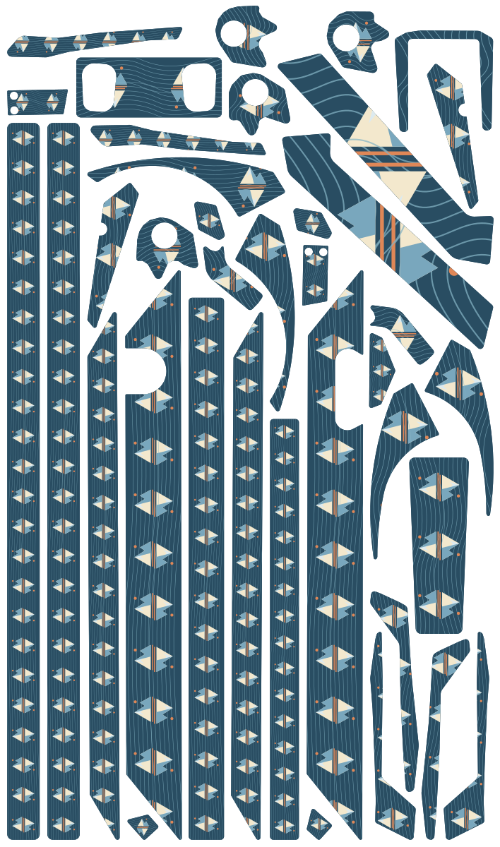 SUMMIT TRACE für Teverun Fighter Mini: 38 Originalteile des Skin-Sets.