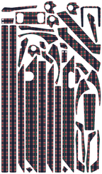 TARTAN CLUB für Teverun Fighter Mini: 38 Originalteile des Skin-Sets.
