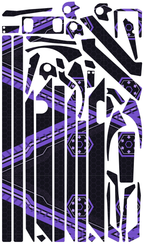 VIOLET GRID für Teverun Fighter Mini: 38 Originalteile des Skin-Sets.