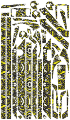YELLOW SHARD für Teverun Fighter Mini: 38 Originalteile des Skin-Sets.