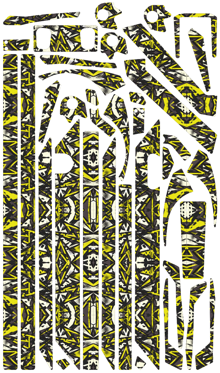 YELLOW SHARD für Teverun Fighter Mini: 38 Originalteile des Skin-Sets.