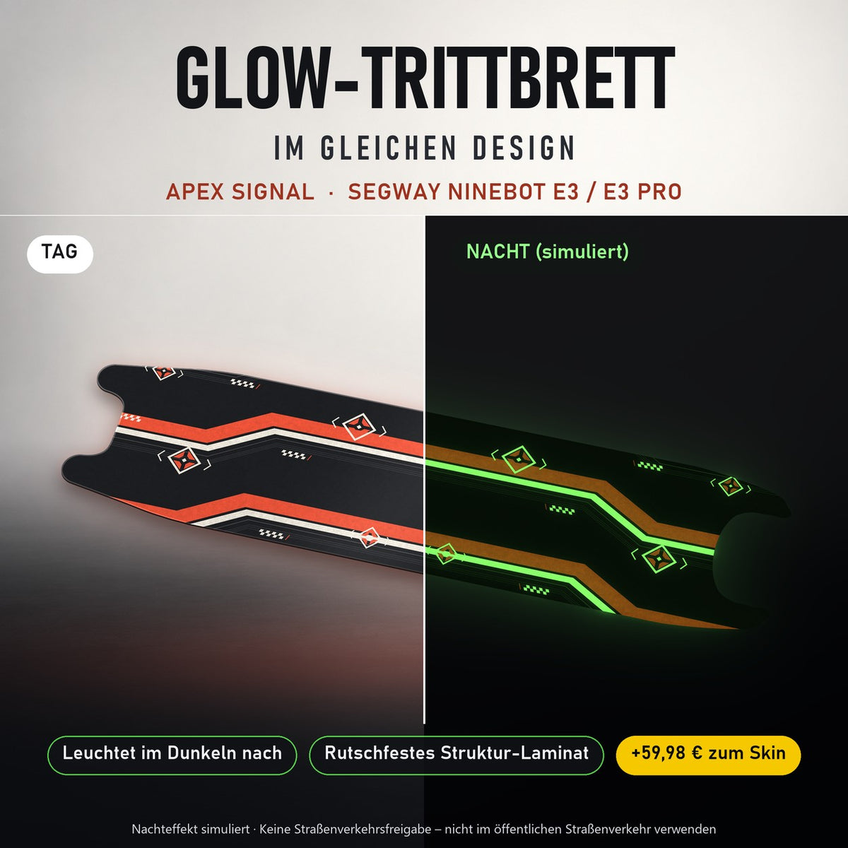 Glow-Trittbrett – APEX SIGNAL, Tag/Nacht