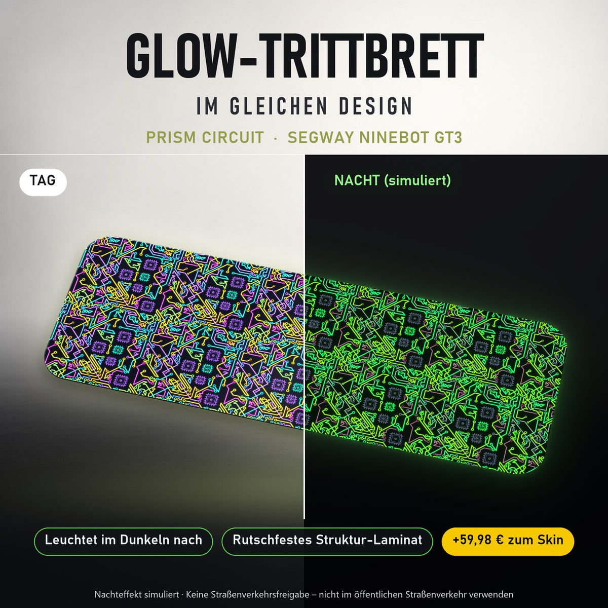 Glow-Trittbrett – PRISM CIRCUIT, Tag/Nacht