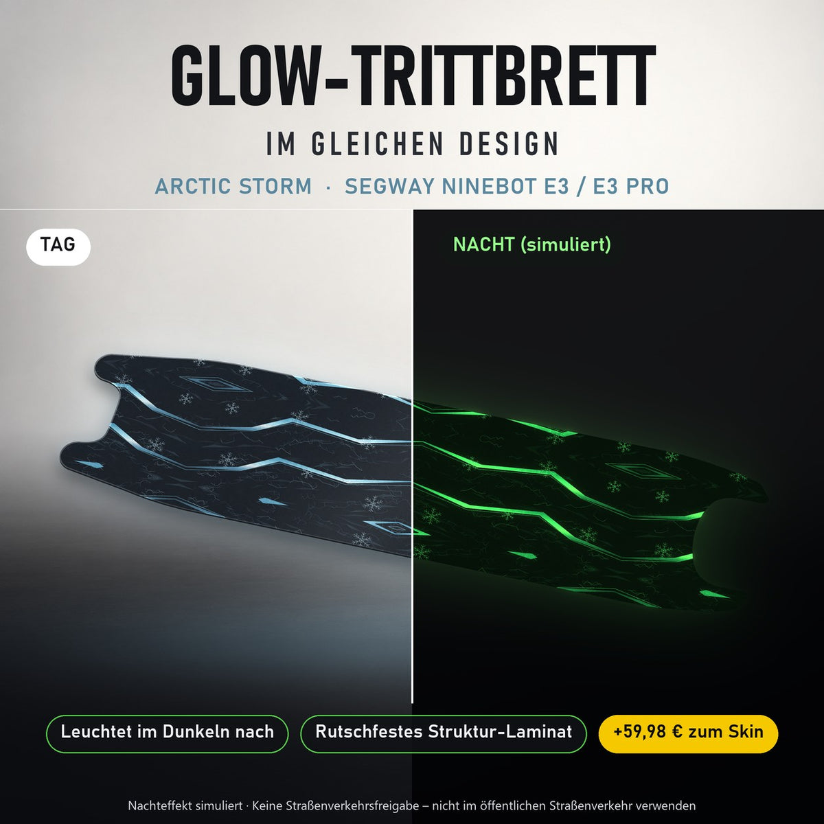 Glow-Trittbrett – ARCTIC STORM, Tag/Nacht