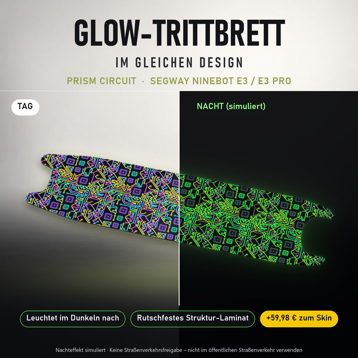 Glow-Trittbrett – PRISM CIRCUIT, Tag/Nacht