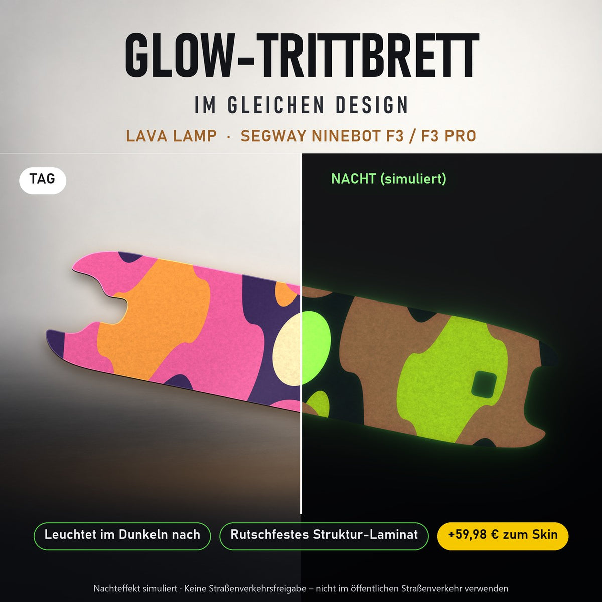 Glow-Trittbrett – LAVA LAMP, Tag/Nacht
