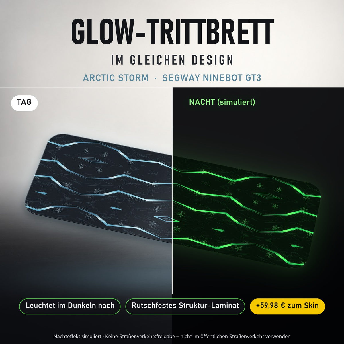 Glow-Trittbrett – ARCTIC STORM, Tag/Nacht