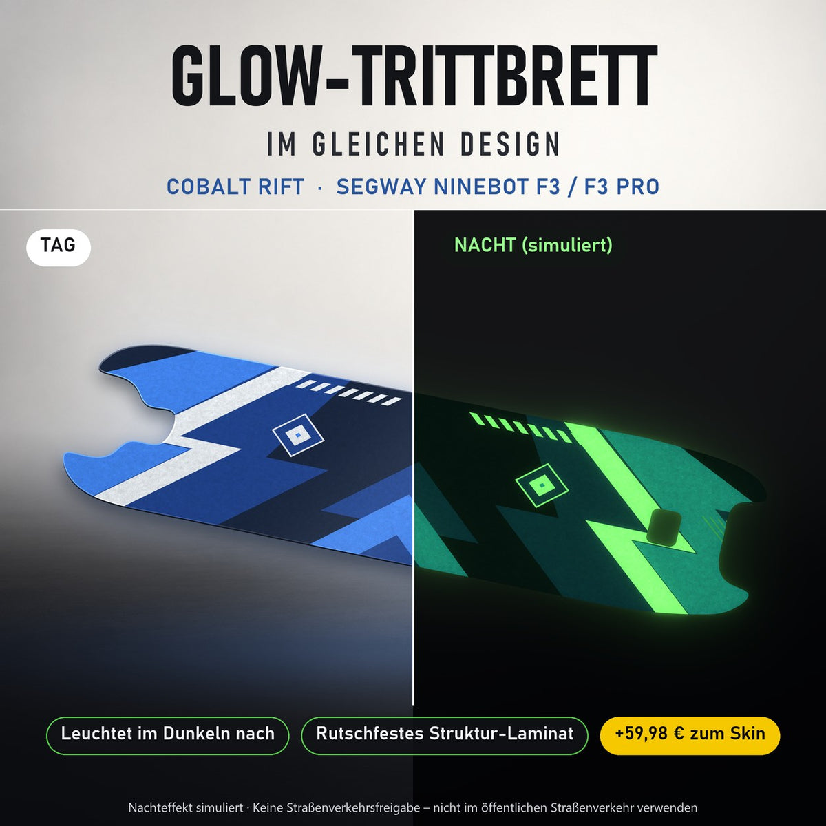 Glow-Trittbrett – COBALT RIFT, Tag/Nacht