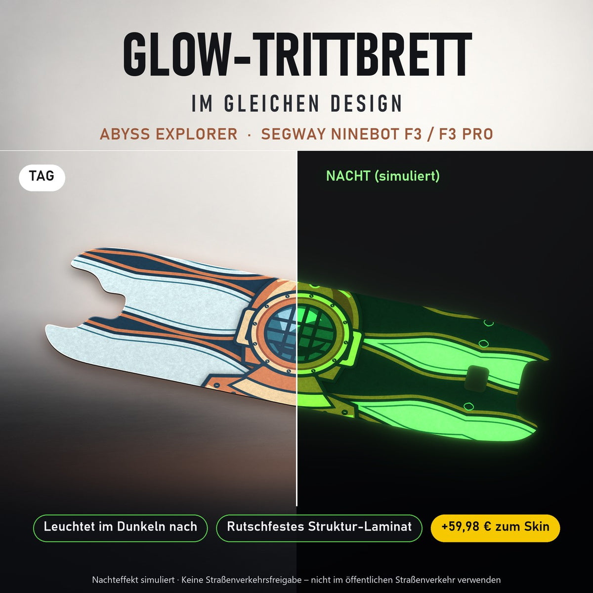 Glow-Trittbrett – ABYSS EXPLORER, Tag/Nacht